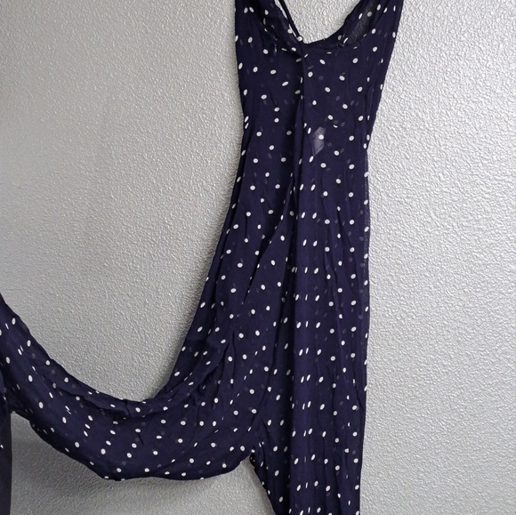 ASOS Navy Blue Polka Dot Jumpsuit    Size 8 - Picture 5 of 8